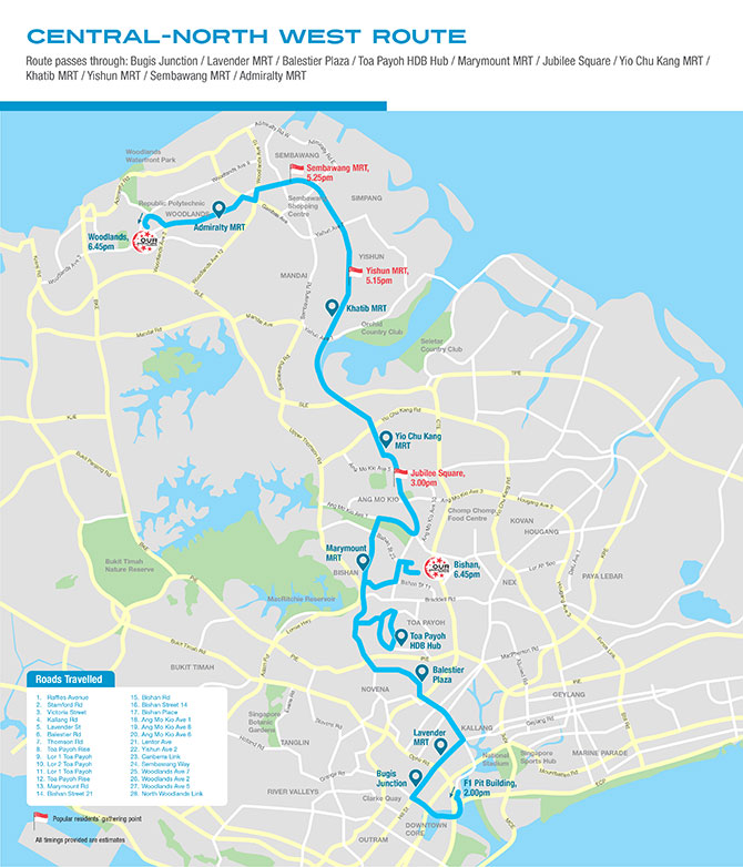 Where To View the National Day Mobile Column To The Heartlands On 10 August 2019 4 Bishan-bound National Day Mobile Column (Central-North-West Route)