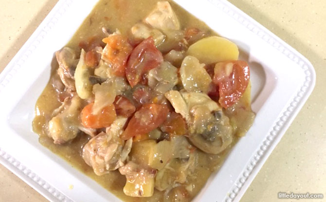 Home-cooked Recipe: One-pot Chicken Stew with Campbell’s Cream of Mushroom Soup