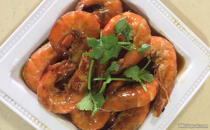 Simple Home-cooked Recipe: Prawns with Oyster Sauce