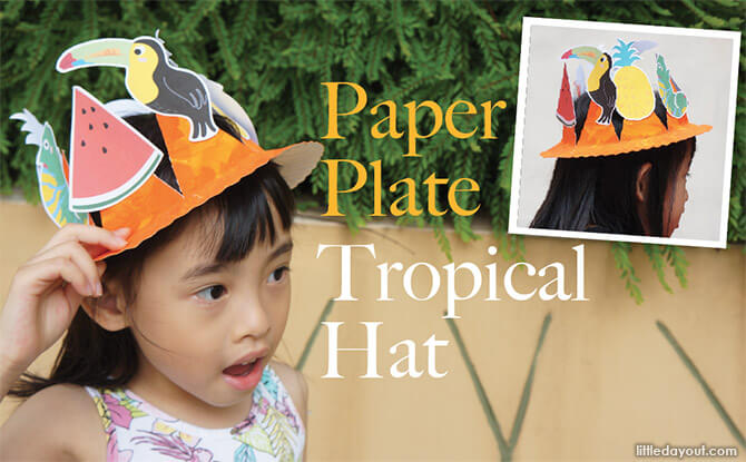 Paper Plate Tropical Hat Craft