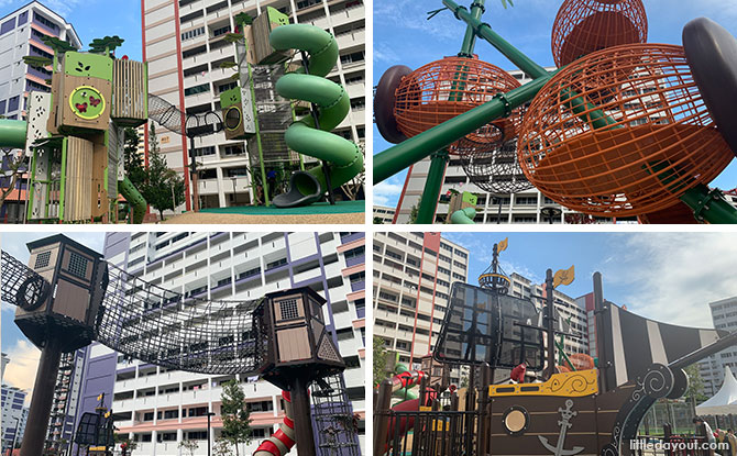 Mega Playground At The Arena @ Keat Hong: Towering Treehouse & Acorn Stack In Choa Chu Kang