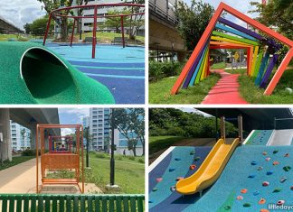 Enhanced Tampines Park Connector: Playgrounds & Gardens Under The MRT Track Enhanced Tampines Park Connector: Playgrounds & Gardens Under The MRT Track