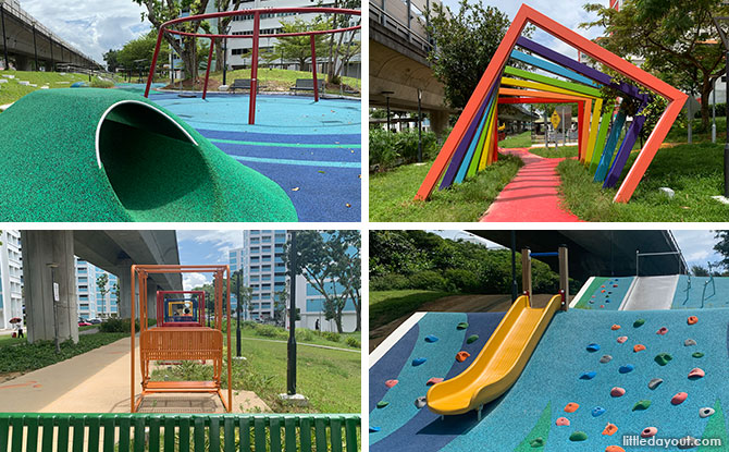 Enhanced Tampines Park Connector: Playgrounds & Gardens Under The MRT Track