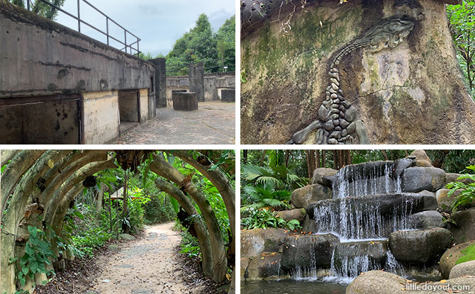 Mount Imbiah Trail and Nature Walk, Sentosa: Dragon Waterfall & WW2 Ruins