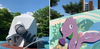 Tampines GreenEdge Playground: Meteorite Playspace & Wave Mural Wall