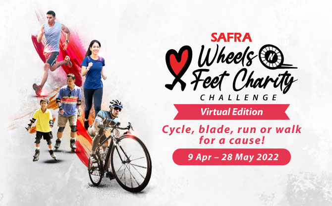 SAFRA Wheels & Feet Charity Challenge: Cycle, Blade, Run Or Walk For A Good Cause SAFRA Wheels & Feet Charity Challenge: Cycle, Blade, Run Or Walk For A Good Cause