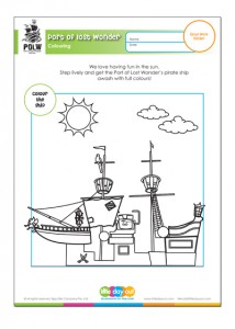 Port of Lost Wonder Colouring Sheet