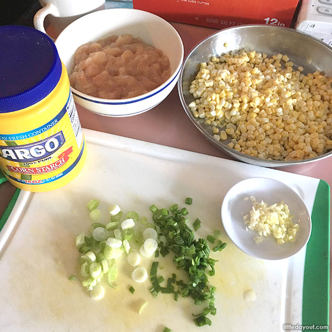 Creamy Corn with Chicken Ingredients