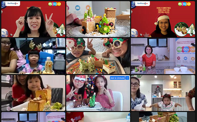 Making A Choo-rific Dessert Centrepiece At Little Day Out x FairPrice Xtra’s Family Christmas Food Crafting Virtual Class