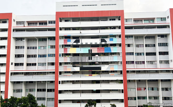 Tampines HDB with TV Test Pattern