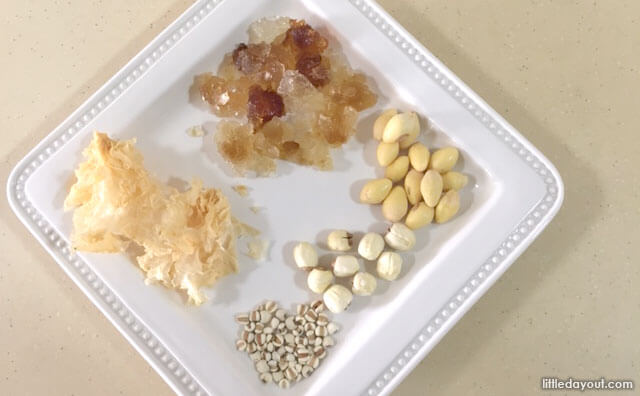 Ingredients for Snow Fungus Dessert (Tong Sui)