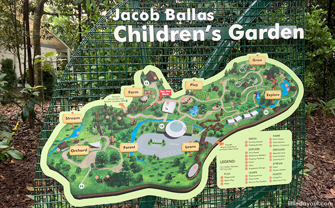 Map of Jacob Ballas Children's Garden