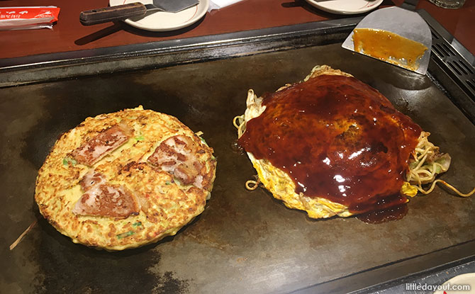 Okonomiyaki in Osaka