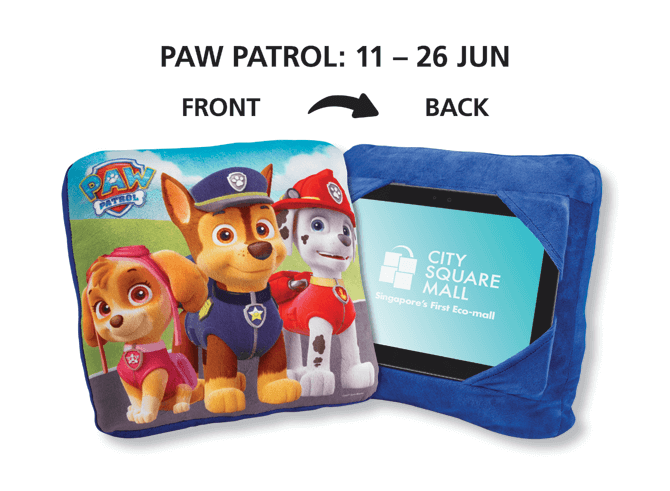 PAW Patrol Cushion Tablet-Holder, Redeem at City Square Mall in June 2017