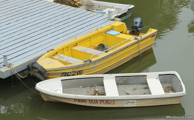 PUB's boats at Pang Sua Pond