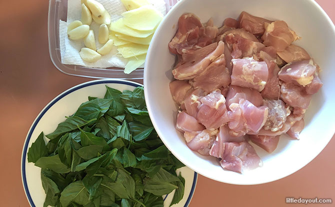 Taiwanese Three Cup Chicken Recipe Ingredients