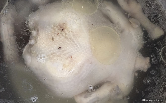 Whole Chicken in Hot Soup