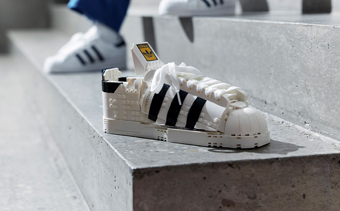 LEGO & Adidas Collaborate On Superstar Sneaker Brick - Little Day Out