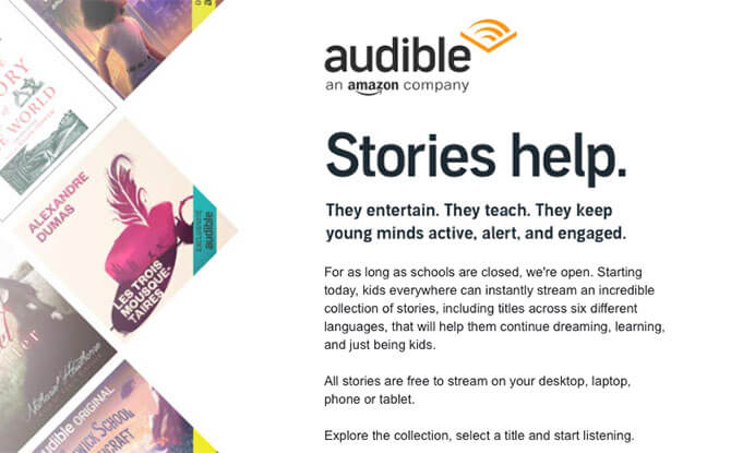 Amazon’s Audible Is Streaming A Collection Of Books For Children For Free