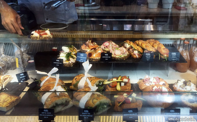 Savoury options at Baker & Cook, Dempsey