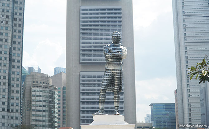 Painted Raffles Statue, Singapore River - Singapore Bicentennial
