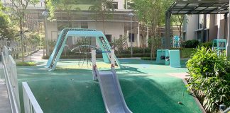Forfar Heights Playground: Netted Play Spot In The Corner