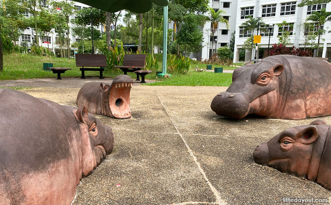 Hippo Sculptures - Hippos in the Park