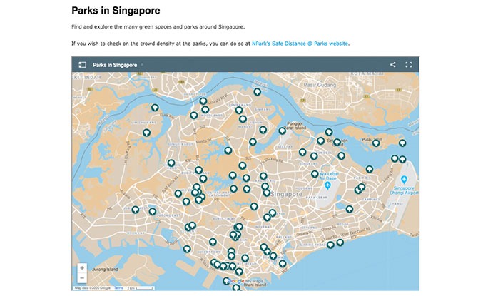 Locate a park in Singapore - Interactive Park Map