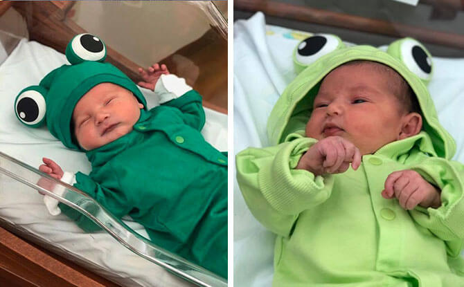 Hospital Dresses Up Babies Born On Leap Day In Frog Costumes 01-leaplings