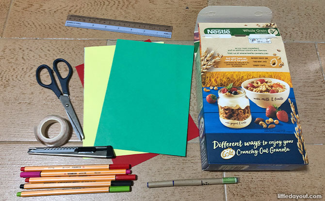 Materials for a Bunny Mooncake Box