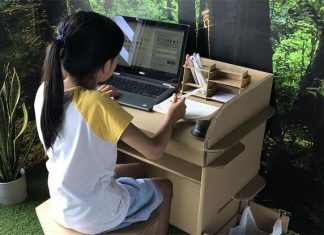 Need Extra WFH Space? Check Out This Cardboard Desk From Paper Carpenter Cardboard Desk From Paper Carpenter