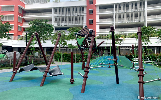Rope Obstacles and Elevated Hut at Senja Heights Playground