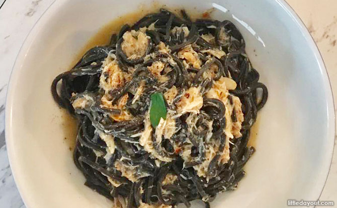 Granchio with Handmade Squid Ink Spaghetti