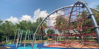 Tampines Round Market Playground: Netted Dome & Hammock Swings
