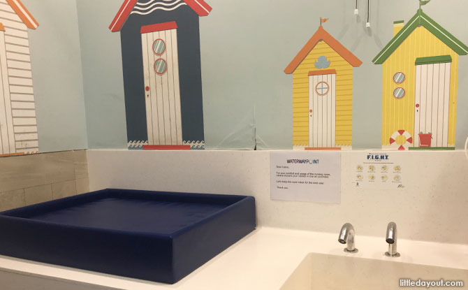 Diaper changing room, Waterway Point