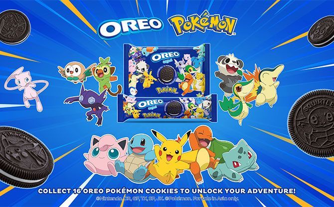 16 Versions Of Pokémon-Embossed OREO Cookies
