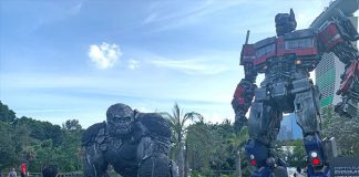 Two Life-Sized Transformers Pop-Up At Gardens By The Bay's Silver Leaf Garden