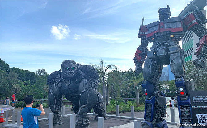 Two Life-Sized Transformers Pop-Up At Gardens By The Bay's Silver Leaf Garden
