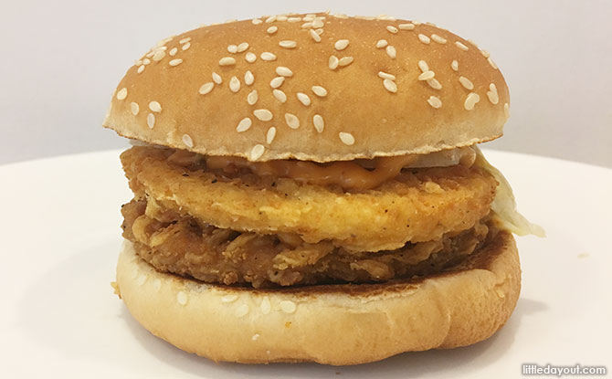 Burger King Mentaiko Double CHICK’N CRISP Burger Taste Test