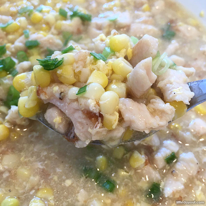 Creamy Corn with Chicken Served