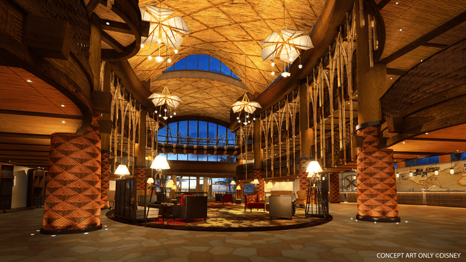Hotel Lobby at Disney Explorer Lodge