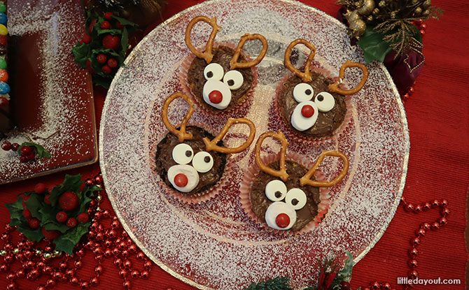 Little Day Out x FairPrice Xtra: Join Our Family Christmas Food Crafting Virtual Class!: Rudolph Reindeer Butter Cupcakes