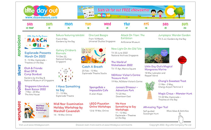 Little Day Out’s March 2022 School Holiday Guide Little Day Out’s March 2022 School Holiday Guide