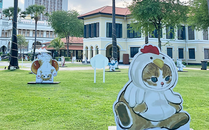 02-Paw-verbs-on-the-Lawn-(9) Paw-verbs on the Lawn: Cat Illustrations Pop-up At The Malay Heritage Centre