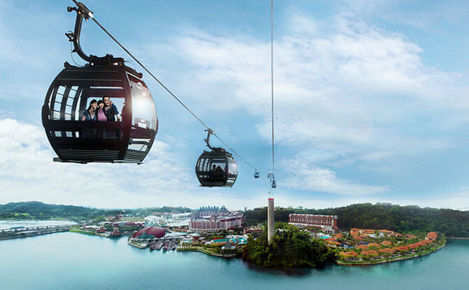 Singapore Cable Car - Fly to Sentosa