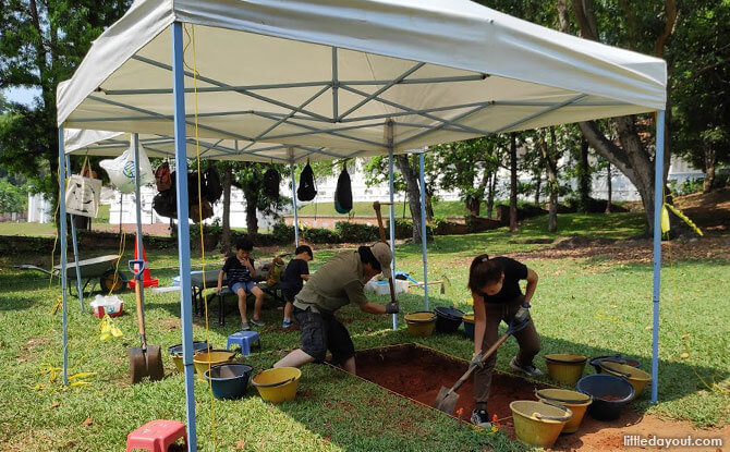 Archaeological Dig site at Fort Canning Park