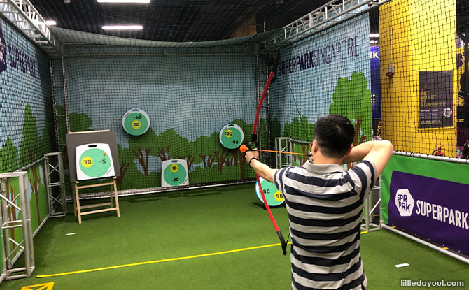 Archery Station at SuperPark