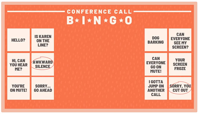 Conference Call Bingo