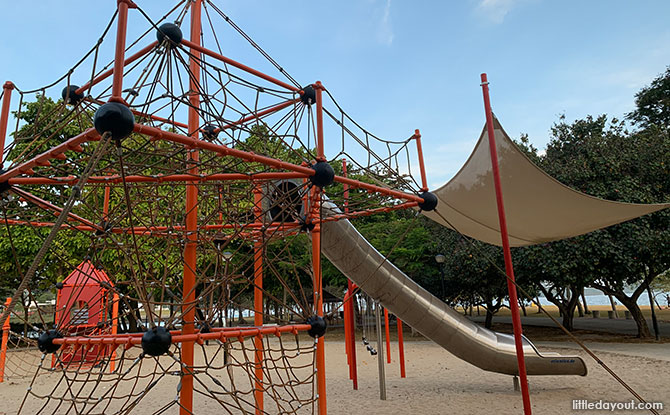 Changi Beach Park Playground: Climbing Nets