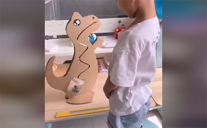 DIY Cardboard Toys: Dinosaur Money Bank, Driving Game & Slide